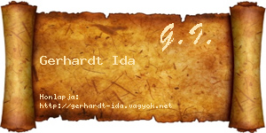 Gerhardt Ida névjegykártya