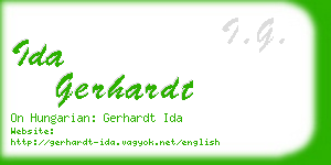 ida gerhardt business card